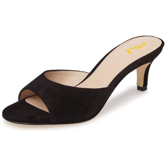 FSJ Shoes - FSJ Women Comfort Low Heel Sandals Mules Peep Toe